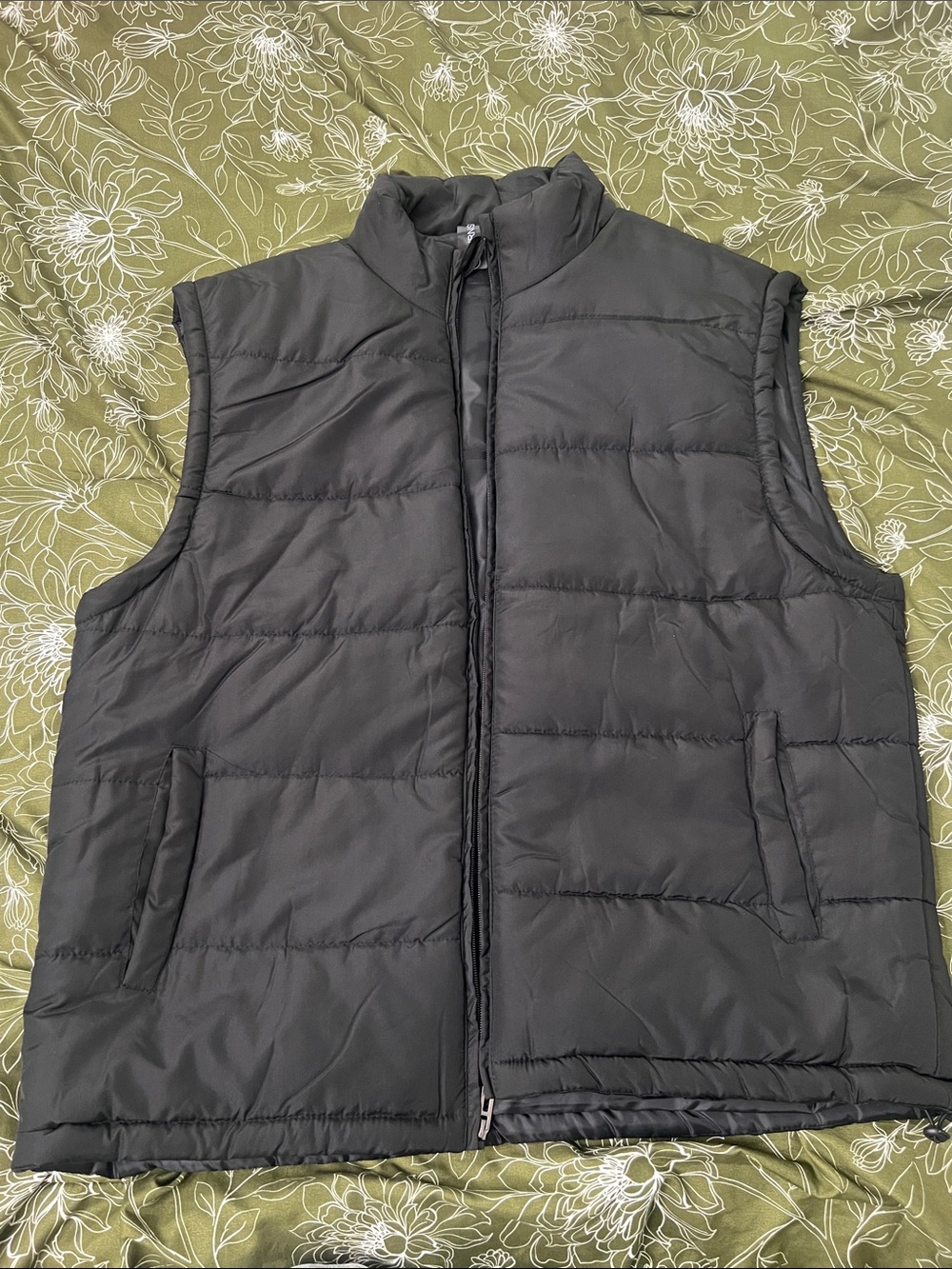 burnside Black Quilted Puffer Vest